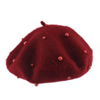Gorro De Lana Para Niñas Invierno Retro Beret Con Perlas Gorro Infantil Para Otoño Invierno Acessorios De Ropa Para Niñas Edad 2-6 Años - details 5