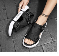 Sandalias Para Hombre Verano Casual Hogar Antideslizantes Suave Exterior Moda Playa Zapatos Ligeros Flip-flops Con Cierre De Lazo - details 7