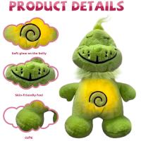 Muñeco De Peluche Grinch Navideño De 38cm Con Respiración Luz Y Música Juguete Soothing Para Bebés Regalo De Colores Verdes - details 7
