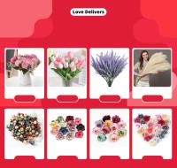 Bouquet De Flores Artificiales Rosa Para Bodas Decoración De Casa Y Fiestas 1 Rama Accesorios De Boda Sin Marca Origien China - details 14
