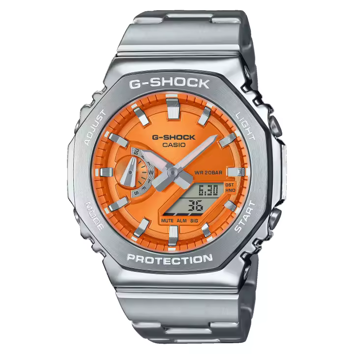 Reloj G-SHOCK Casio GM-2110D-4AER Classic Hombre Acabado Metalizado Naranja (Sumergible 200m) - 1
