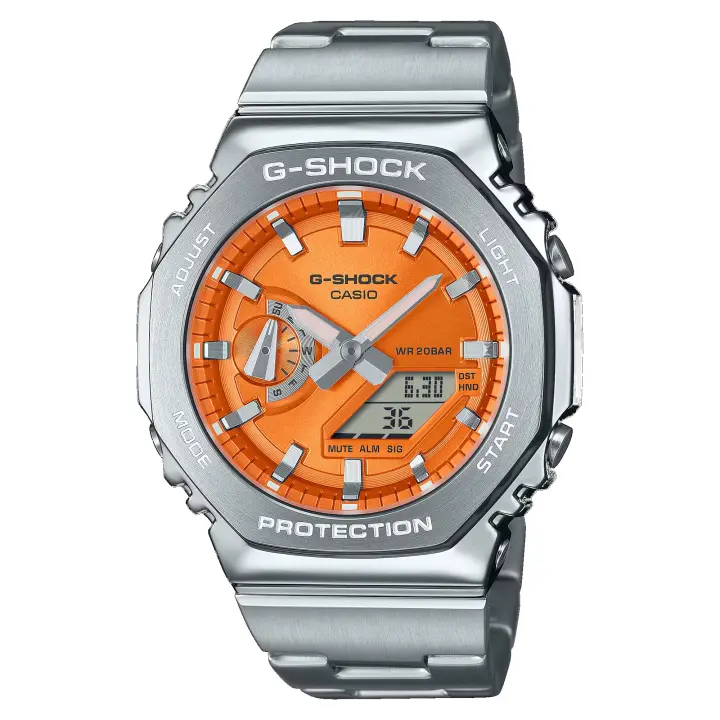 Reloj G-SHOCK Casio GM-2110D-4AER Classic Hombre Acabado Metalizado Naranja (Sumergible 200m) - 1