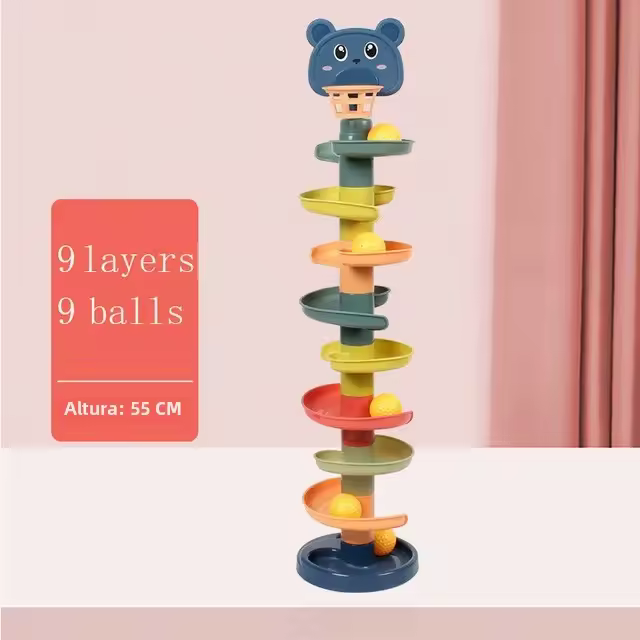 Juguete Educativo Para Bebés Torre De Balones Rodante Juego De Pila Montessori Para Niños De 1 2 3 Años Desarrollo Motor Y Mental - 1