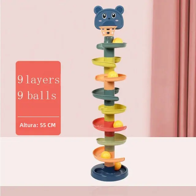 Juguete Educativo Para Bebés Torre De Balones Rodante Juego De Pila Montessori Para Niños De 1 2 3 Años Desarrollo Motor Y Mental - 1