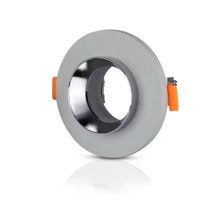 Aro GU10 Escayola+metal - hormigón gris y cromo cuerpo redondo VT-862  V-Tac - 1