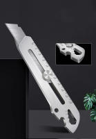 Cuchillo De Utilidad Multifuncional De Acero Inoxidable Retráctil Para Caja Herramienta Para Papel Tapiz Y Arte Resistente Y Duradero - details 1
