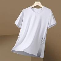 Camiseta De Hombre Para Verano En Seda De Hielo Con Manga Corta Secado Rápido Malla Deporte Fitness Top Casual Transpirable Ligera Y Moisture Wicking - details 25