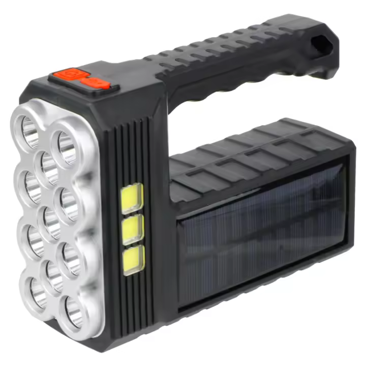 PORCHEDDU Indoor LED Recargable Por USB Y Solar Para Pesca Y Camping Portátil Y Ligera Con Distancia De Iluminación De 200-500 M Impermeable ABS Multifuncional Con 4 Modos De Luz - 1