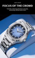 Reloj De Hombre PENGAGAR Lujo Militar Quadrado Impermeable Luminoso Con Fecha Y Día De La Semana Acero Inoxidable Reloj De Cuarzo Con Estuche - details 8