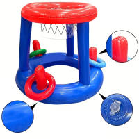 Juego De Tiro De Baloncesto Inflable Azul Con Anillos Para Piscina Fiesta De Agua Marco De Baloncesto Prop Para Juegos De Salón - details 3