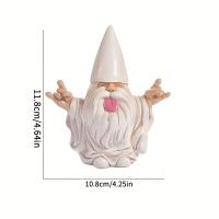 Estatua De Gnome Rocker Para Jardín 1pc Decoración De Exterior Para Tu Jardín Fae Y Gnomes Outdoor Statues Resina - details 3