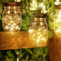 Luz Solar LED Para Botella De Mason Impermeable 20/10 Lámparas Colgantes Para Jardín Patio Porche Decoración Sin Batería - details 12