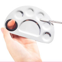 Paleta De Maquillaje Y Arte De Uñas De Acero Inoxidable Con Palillo Y Espátula Herramientas De Belleza Para Fundamentos Y Sombras De Ojos - details 6