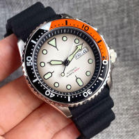Reloj De Pulsera Hombre SKX Tandorio Diver Acero Inoxidable Movimiento NH36 3.8 Corona 120 Clicks Bisel Pantalla Blanca Luminiscencia Verde Correa De Acero Inoxidable Resistente Al Agua 20 Bar - details 2