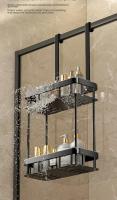 Estante De Baño Sin Perforar Organizador De Toallas Colgante Para Puerta De Ducha Espejo De Baño Almacenamiento De Artículos Para El Hogar - details 10
