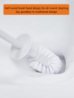 Cepillo De Inodoro Grande Y Engrosado Con Mango Largo Y Base Anti-Derrame Para Baño Accesorios De Limpieza Herramienta Para El Hogar - details 2