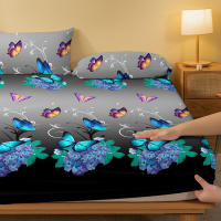 Manta De Cama Con Patrón De Danza De Mariposa Y Flores 1 Pieza Poliéster 100% Forro Frotado Para Dormitorio Excluye Fundas De Almohada - details 3