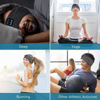Máscara De Sueño Con Bluetooth Auriculares Sin Cable Cabezal Cómodo Para Durmientes Laterales Música Headset Ojo De Cuidado Material Suave Elástico - details 5