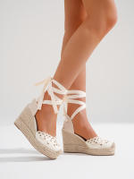 Alpargatas de cuña alta con bordado floral - Verano para Mujer - details 2