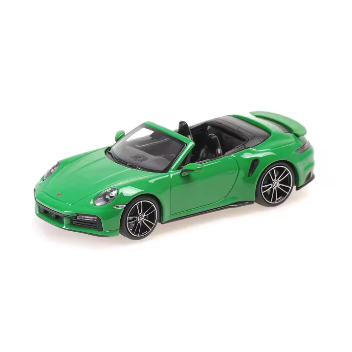 MINICHAMPS 1/43 PORSCHE 911 (992) TURBO S CABRIOLET VERDE 2020 - 410069482 - 1