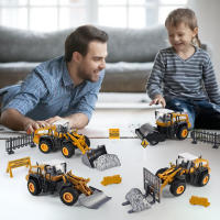 Juego De Bulldozer Inertia Para Niños Modelo De Coche De Aleación Juguetes Educativos Para Desarrollar Habilidades Mano-Ojo Regalos Para Niños - details 0