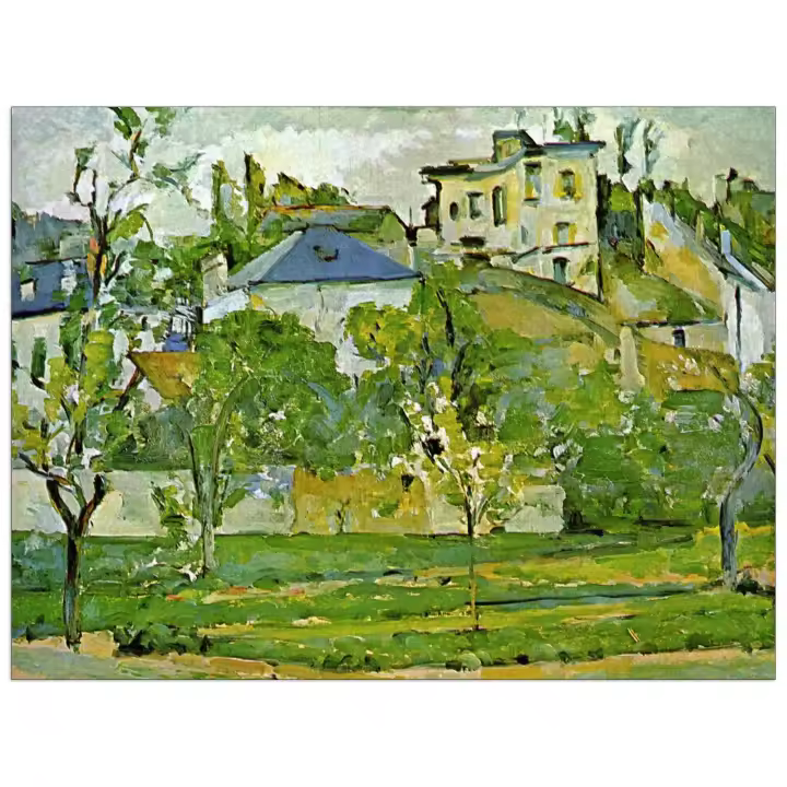 Panel decorativo del museo, listo para colgar. Cezanne Paul-Jardín de frutas en Pontoise - Cm 120x90 - 1