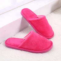 Zapatillas De Casa Para Mujer Invierno Cómodas Y Térmicas Plush Antideslizantes Corduroy Interior Suave Zapatos De Interior Unisex - details 13