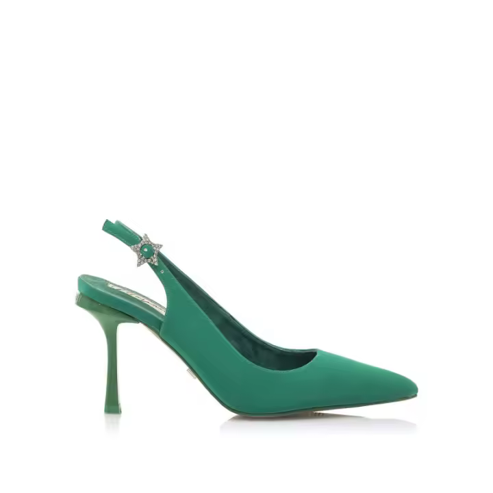 Mariamare Zapatos Verdes Tacones Altos Destalonados con Hebilla Especial - 1
