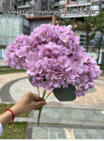 Gran Tamaño 5 Cabezas De Flores Artificiales Hydrangea En Blanco Y Rosa Para Boda Decoración De Fiesta En Casa Flores Silken Para Arreglo De Novia - details 12