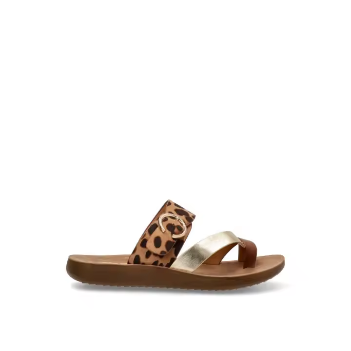 SANDALIA HEBILLA ETIKA 10128 KATSIKI 02, MUJER LEOPARDO - 1