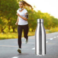 Botella De Agua Portátil Para Exteriores De Acero Inoxidable Grado Alimenticio Uso Deportivo Capacidad De 500/750/1000ml Resistente a Fugas - details 14