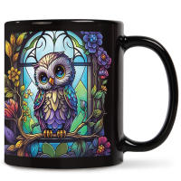 Taza De Cerámica De 11oz Con Diseño De Buho Y Fantasma Para Halloween Para Casa Escuela Oficina Regalo De Fiesta De Casa - details 5