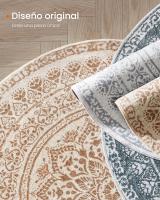 Alfombra Redonda Antideslizante de 120 cm, Estilo Boho, Lavable a Máquina, Decoración del Salón y Dormitorio - details 3