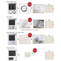 Cortina De Lujo Para Sala De Estar Y Dormitorio Con Patrón De Hojas Encajadas Y Bloqueo De Luz En Beige 100% Poliéster Para Villa - details 5