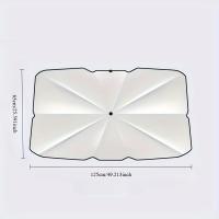 Parasol Estilo Protección Solar Retráctil Para Coche Con Aislamiento Térmico Pantalla De Sol Frontal Para Parabrisas Material De Poliéster 100% - details 7