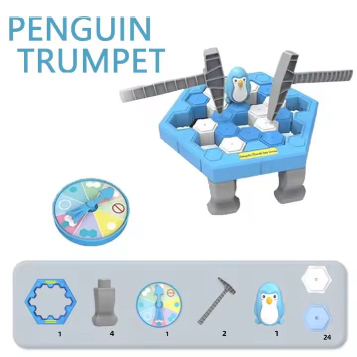 Juguete De Rescate De Pingüinos Pequeños Rompiendo Hielo Juego De Rompecabezas Para Niños Entrenamiento Cerebral Juego De Parejas - 1