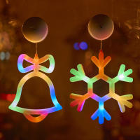 Luces De Pared Para Ventanas Con Forma De Navidad Y Aros De Campana Y Calcetines Con Ventosa Para Decoración De Hogar Y Ramadán Fuente De Energía: Pilas (No Incluidas) - details 10