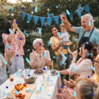Confeti Azul Y Rosa Para Baño De La Madre Decoraciones DIY Para Fiesta De Cumpleaños De Bebé Niño Y Niña Descubrimiento Del Género Paquete De 15g - details 15
