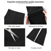 Flare Leggings Yoga Pantalones Para Mujer Cintura Alta Pierna Ancha Deportivos Negro Talla Grande Pantalones Flared Danza 2023 Nuevo - details 10