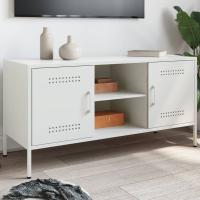 vidaXL Mueble para TV de acero 100,5x39x50,5 cm en color Negro/Antracita/Amarillo y más | almacenamiento funcional diseño moderno para baño dormitorio sala - details 3