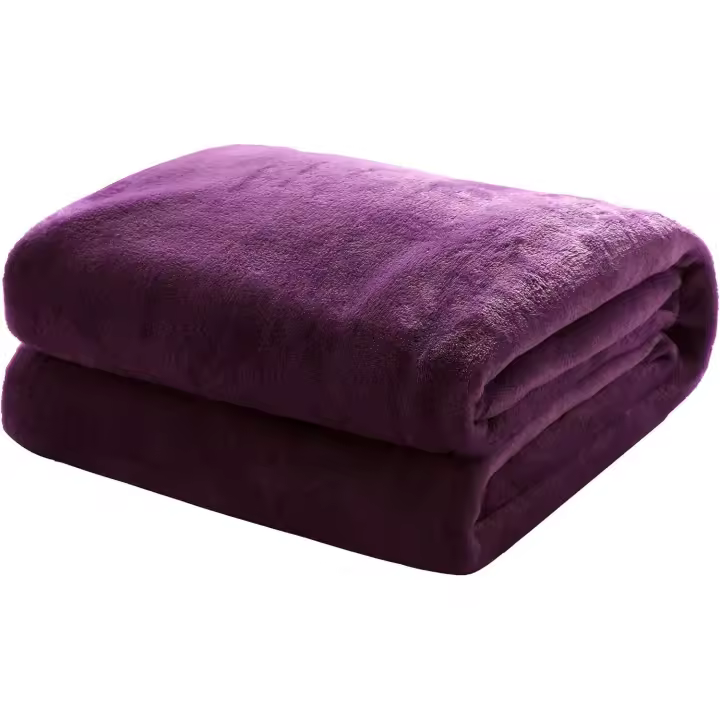 Manta suave y esponjosa, extra suave y Cálida, Manta de franela polar, resistente a Las arrugas/antidecoloración Como manta de sofá o manta de Cama Violeta 130*150cm - 1