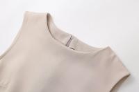 Vestido Corto Sin Mangas Elegante Y Casual Para Mujer TRAFZA Verano 2024 Pleated Falso Dos Piezas Estilo Casual Mini Vestido De Fiesta - details 3