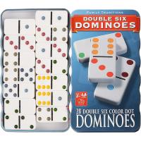 Euroxanty Dominó de 28 Piezas con Caja Metalica, Juego de Dominó, Dominó Portátil de 28 Piezas, Regalo, Ideal Viajes, Ideal Camping y Picnic, Juego en Familia, Dominó Niños y Adultos, Dominó, Dominoes, Dominó Juego, Juego de Dominó, Fichas de Colores - details 4
