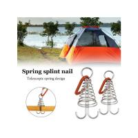 4pcs Hebilla De Anzuelo Para Tenda Accesorios De Camping Al Aire Libre Octopus Cuerda De Viento Fijación De Madera Agujero Con Resorte - details 0