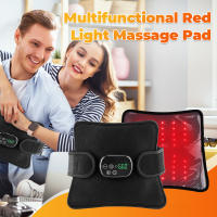 Cinturón de terapia de luz roja LED, multifuncional, con compresas calientes infrarrojas lejanas y almohadillas de masaje para hombros y rodillas. - details 0