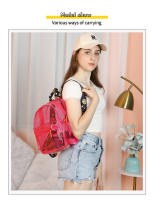 Mochila Transparente Duradera Para Mujer TINYAT Impermeable Pequeña Capacidad Color Sólido Para Viajes Música Conciertos - details 9