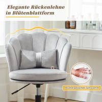 Modern diseño, Changeling Silla, Silla de oficina, respaldo en forma de pétalo, cojín lumbar en forma de Mariposa, regulable en Altura, suave cojín de asiento. Adecuado para Sala de estar, dormitorio, oficina, etc. - details 2