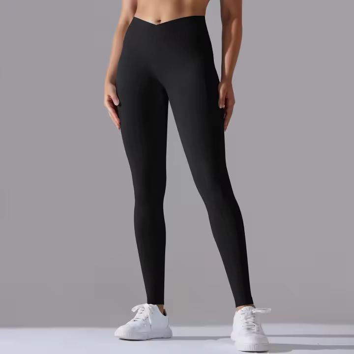 Leggings De Yoga Para Mujer Cintura Alta Levantamiento De Caderas Gimnasio Sin Costuras Pantalones De Deporte Fitness Running - 1