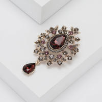 Broche De Lujo Retro Estilo Palacio Europeo Y Americano Accesorios Exteriores De Ropa Para Mujeres Material Aleación De Zinc Y Vidrio - details 12