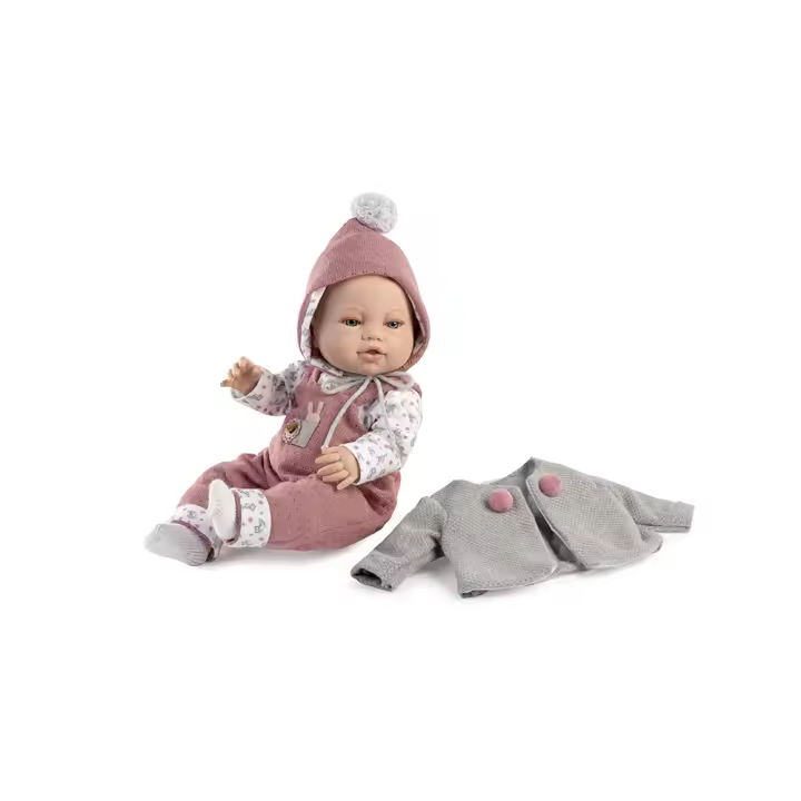 Muñecas Berbesa, Muñeca Recién nacido chaqueta gris 42 cm (51241), Muñecas para niñas muñecas juguetes para niñas muñecas recien nacidas muñecas recien nacidos - 1